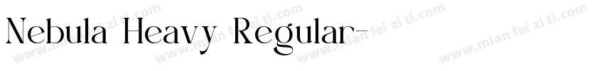 Nebula Heavy Regular字体转换